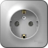 Розетка SCHNEIDER ELECTRIC BLANCA с заземлением, без шторок, 16А, 250В, алюминий BLNRA010103