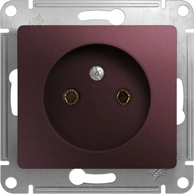Розетка SCHNEIDER ELECTRIC GLOSSA без заземления, механизм, баклажановый GSL001141
