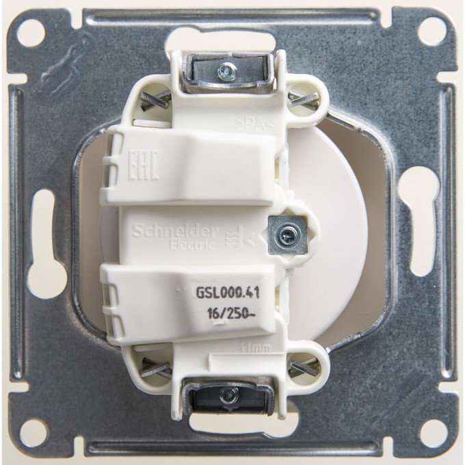 Розетка SCHNEIDER ELECTRIC GLOSSA без заземления, механизм, перламутр GSL000641 Розетка SCHNEIDER ELECTRIC GLOSSA без заземления, механизм, перламутр GSL000641