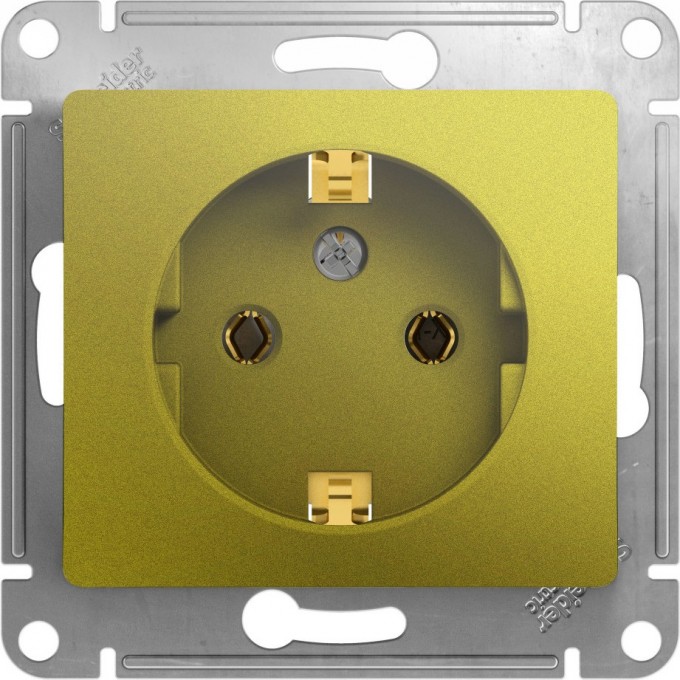 Розетка SCHNEIDER ELECTRIC GLOSSA с заземлением, механизм, фисташковый GSL001043 Розетка SCHNEIDER ELECTRIC GLOSSA с заземлением, механизм, фисташковый GSL001043