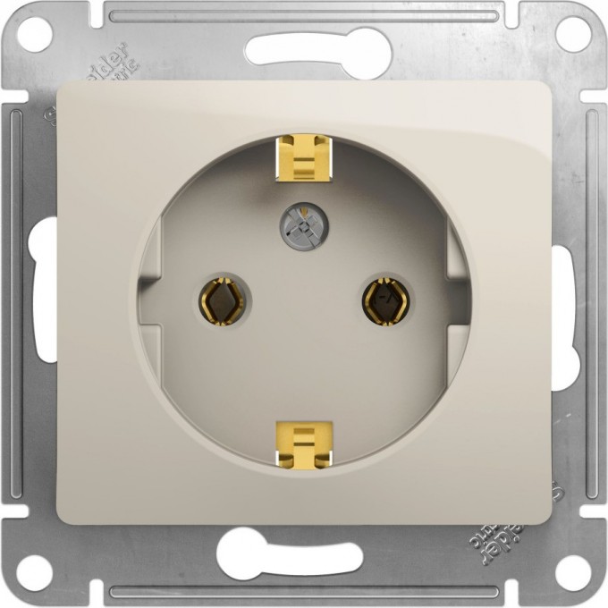 Розетка SCHNEIDER ELECTRIC GLOSSA с заземлением, механизм, молочный GSL000943 Розетка SCHNEIDER ELECTRIC GLOSSA с заземлением, механизм, молочный GSL000943