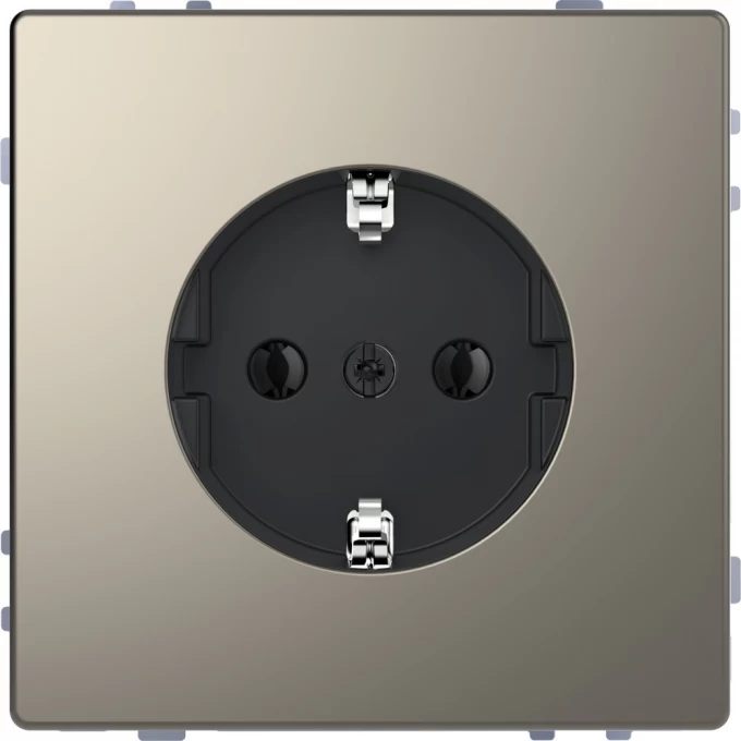 Розетка SCHNEIDER ELECTRIC MERTEN D-LIFE 16А, с заземлением, без шторок, никель MTN2301-6050 Розетка SCHNEIDER ELECTRIC MERTEN D-LIFE 16А, с заземлением, без шторок, никель MTN2301-6050