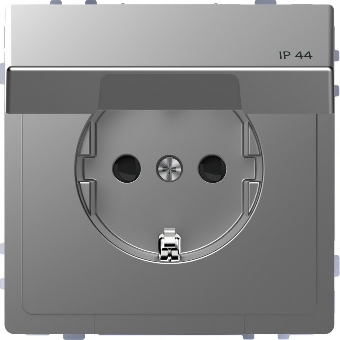 Розетка SCHNEIDER ELECTRIC MERTEN D-LIFE 16А, с заземлением и крышкой IP44, сталь MTN2314-6036 Розетка SCHNEIDER ELECTRIC MERTEN D-LIFE 16А, с заземлением и крышкой IP44, сталь MTN2314-6036
