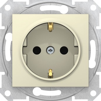 Розетка SCHNEIDER ELECTRIC SEDNA c з/к, со шторками, быстрозажимные контакты, бежевый