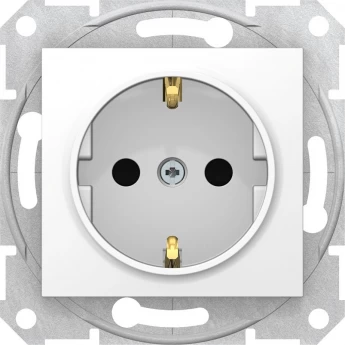 Розетка SCHNEIDER ELECTRIC SEDNA c з/к, со шторками, быстрозажимные контакты, белый
