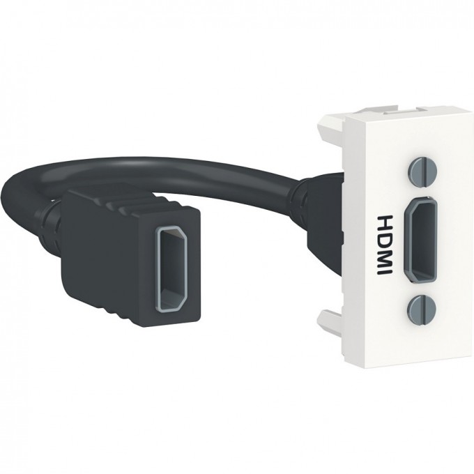 Розетка SCHNEIDER ELECTRIC UNICA MODULAR HDMI, 1 модуль, белый NU343018 Розетка SCHNEIDER ELECTRIC UNICA MODULAR HDMI, 1 модуль, белый NU343018