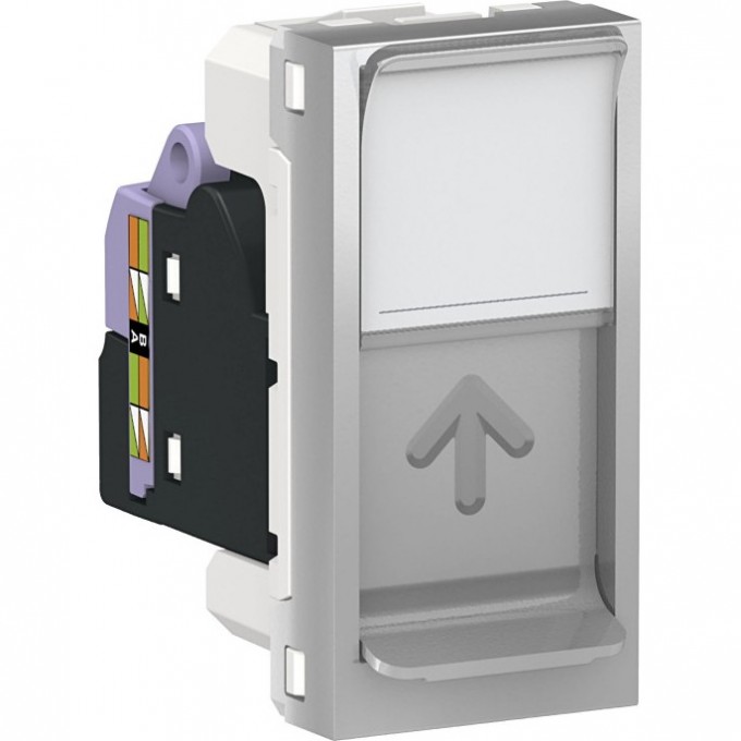 Розетка SCHNEIDER ELECTRIC UNICA MODULAR компьютерная, RJ45, одиночная, кат.6 UTP 1 модуль, алюминий NU341430 Розетка SCHNEIDER ELECTRIC UNICA MODULAR компьютерная, RJ45, одиночная, кат.6 UTP 1 модуль, алюминий NU341430