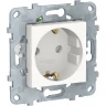 Розетка SCHNEIDER ELECTRIC UNICA NEW с заземлением, со шторками, с быстрозажимными клеммами, 16 А, 250 В, белый NU505718