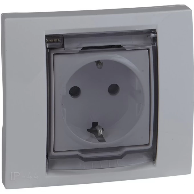 Розетка SCHNEIDER ELECTRIC UNICA со шторками, с крышкой, IP44, белый MGU61.037.18 Розетка SCHNEIDER ELECTRIC UNICA со шторками, с крышкой, IP44, белый MGU61.037.18