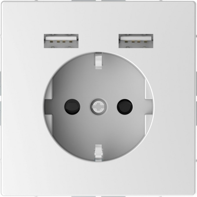 Розетка силовая SCHNEIDER ELECTRIC MERTEN D-LIFE 16А, с зарядкой USB A+A 2,4 A, БЕЛЫЙ ЛОТОС MTN2366-6035 Розетка силовая SCHNEIDER ELECTRIC MERTEN D-LIFE 16А, с зарядкой USB A+A 2,4 A, БЕЛЫЙ ЛОТОС MTN2366-6035