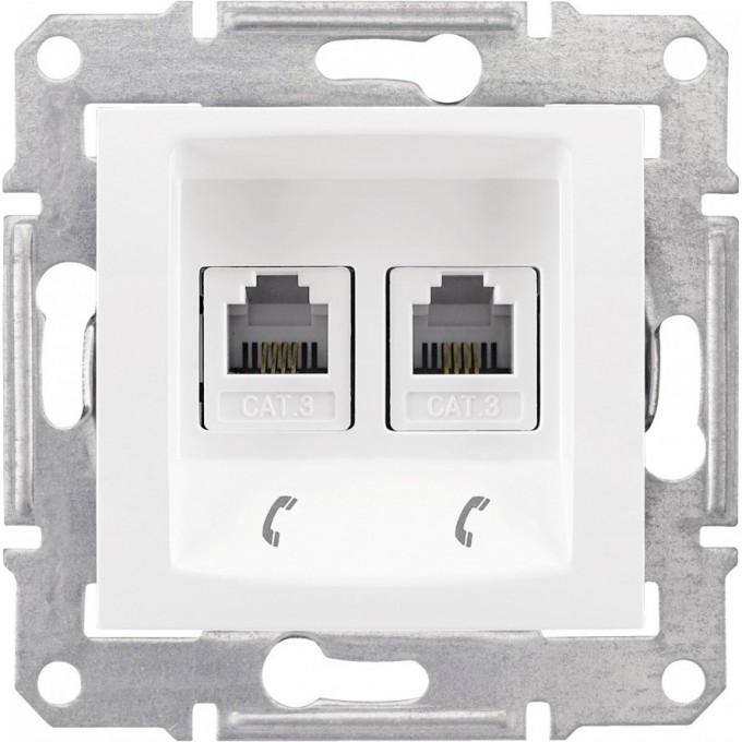 Розетка телефонная двойная SCHNEIDER ELECTRIC SEDNA RJ11, БЕЛЫЙ SDN4201121 Розетка телефонная двойная SCHNEIDER ELECTRIC SEDNA RJ11, БЕЛЫЙ SDN4201121