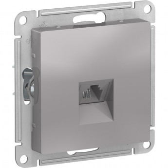 Розетка телефонная SCHNEIDER ELECTRIC ATLASDESIGN RJ11, механизм, АЛЮМИНИЙ