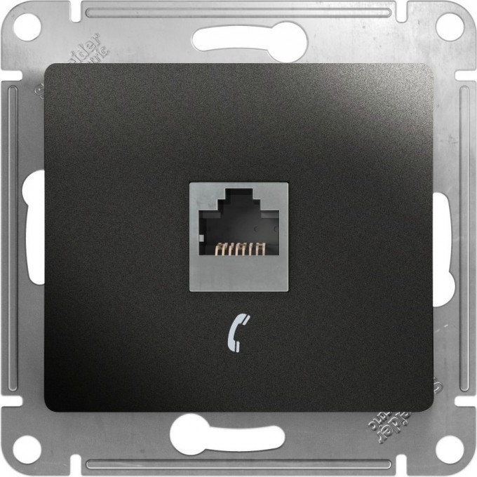 Розетка телефонная SCHNEIDER ELECTRIC GLOSSA RJ11, АНТРАЦИТ GSL000781T Розетка телефонная SCHNEIDER ELECTRIC GLOSSA RJ11, АНТРАЦИТ GSL000781T