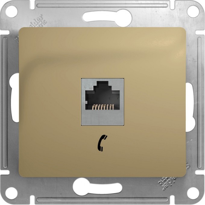 Розетка телефонная SCHNEIDER ELECTRIC GLOSSA RJ11, ТИТАН GSL000481T Розетка телефонная SCHNEIDER ELECTRIC GLOSSA RJ11, ТИТАН GSL000481T