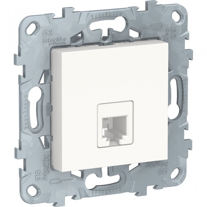 Розетка телефонная SCHNEIDER ELECTRIC UNICA NEW, RJ11, одиночная, 4 контакта, белый NU549218 Розетка телефонная SCHNEIDER ELECTRIC UNICA NEW, RJ11, одиночная, 4 контакта, белый NU549218