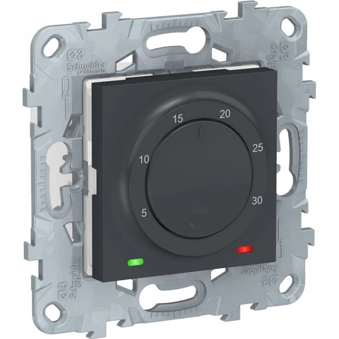 Термостат электронный SCHNEIDER ELECTRIC UNICA NEW, 8А, встроенный термодатчик, антрацит NU550154 Термостат электронный SCHNEIDER ELECTRIC UNICA NEW, 8А, встроенный термодатчик, антрацит NU550154