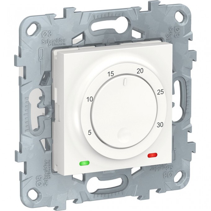 Термостат электронный SCHNEIDER ELECTRIC UNICA NEW, 8А, встроенный термодатчик, белый NU550118 Термостат электронный SCHNEIDER ELECTRIC UNICA NEW, 8А, встроенный термодатчик, белый NU550118