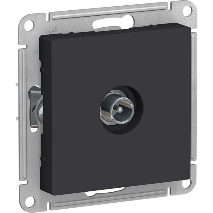 TV розетка SCHNEIDER ELECTRIC ATLASDESIGN проходная, механизм, КАРБОН ATN001092 TV розетка SCHNEIDER ELECTRIC ATLASDESIGN проходная, механизм, КАРБОН ATN001092