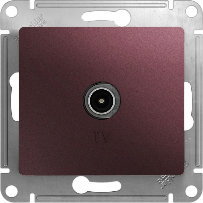TV розетка SCHNEIDER ELECTRIC GLOSSA оконечная 1DB, механизм, БАКЛАЖАНОВЫЙ GSL001191 TV розетка SCHNEIDER ELECTRIC GLOSSA оконечная 1DB, механизм, БАКЛАЖАНОВЫЙ GSL001191