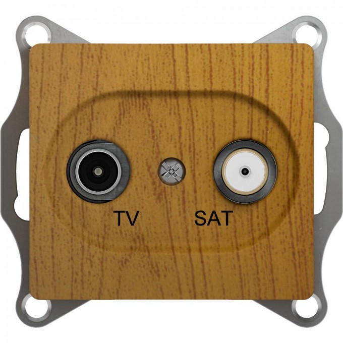TV+SAT розетка SCHNEIDER ELECTRIC GLOSSA оконечная 1DB, механизм, ДЕРЕВО ДУБ GSL000597 TV+SAT розетка SCHNEIDER ELECTRIC GLOSSA оконечная 1DB, механизм, ДЕРЕВО ДУБ GSL000597