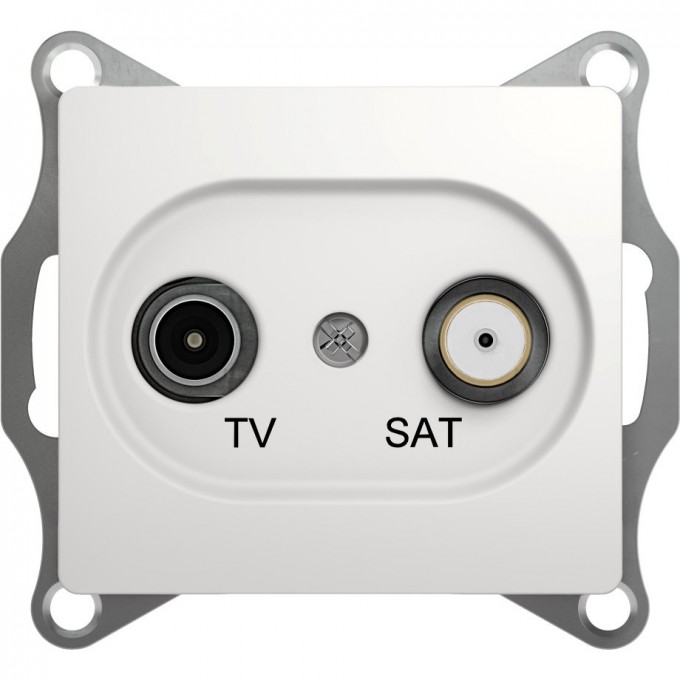 TV+SAT розетка SCHNEIDER ELECTRIC GLOSSA проходная 4DB, механизм, БЕЛЫЙ GSL000198 TV+SAT розетка SCHNEIDER ELECTRIC GLOSSA проходная 4DB, механизм, БЕЛЫЙ GSL000198