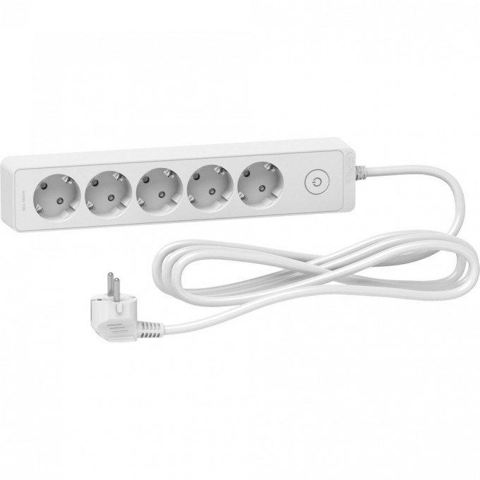 Удлинитель SCHNEIDER ELECTRIC UNICA EXTEND 5 розеток 2К+З, кабель 3м, белый ST9453W Удлинитель SCHNEIDER ELECTRIC UNICA EXTEND 5 розеток 2К+З, кабель 3м, белый ST9453W