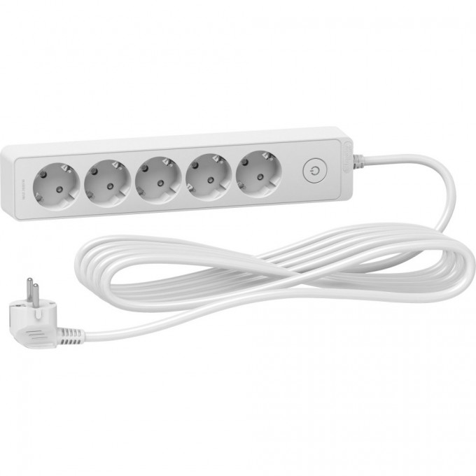Удлинитель SCHNEIDER ELECTRIC UNICA EXTEND 5 розеток 2К+З, кабель 5м, белый ST9455W Удлинитель SCHNEIDER ELECTRIC UNICA EXTEND 5 розеток 2К+З, кабель 5м, белый ST9455W