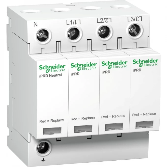УЗИП SCHNEIDER ELECTRIC ACTI 9 тип 2 iPRD 20 20kA 350В 3П+N A9L20600 УЗИП SCHNEIDER ELECTRIC ACTI 9 тип 2 iPRD 20 20kA 350В 3П+N A9L20600
