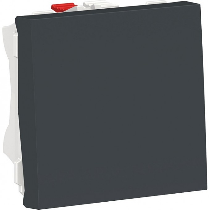 Выключатель 1-клавишный SCHNEIDER ELECTRIC UNICA MODULAR, кнопочный, сх. 1, 10 A, 2 модуля антрацит NU320654 Выключатель 1-клавишный SCHNEIDER ELECTRIC UNICA MODULAR, кнопочный, сх. 1, 10 A, 2 модуля антрацит NU320654
