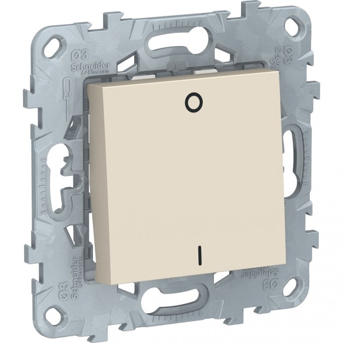 Выключатель 1-клавишный SCHNEIDER ELECTRIC UNICA NEW двухполюсный, сх. 2, 16 AX, 250 В, бежевый NU526244 Выключатель 1-клавишный SCHNEIDER ELECTRIC UNICA NEW двухполюсный, сх. 2, 16 AX, 250 В, бежевый NU526244