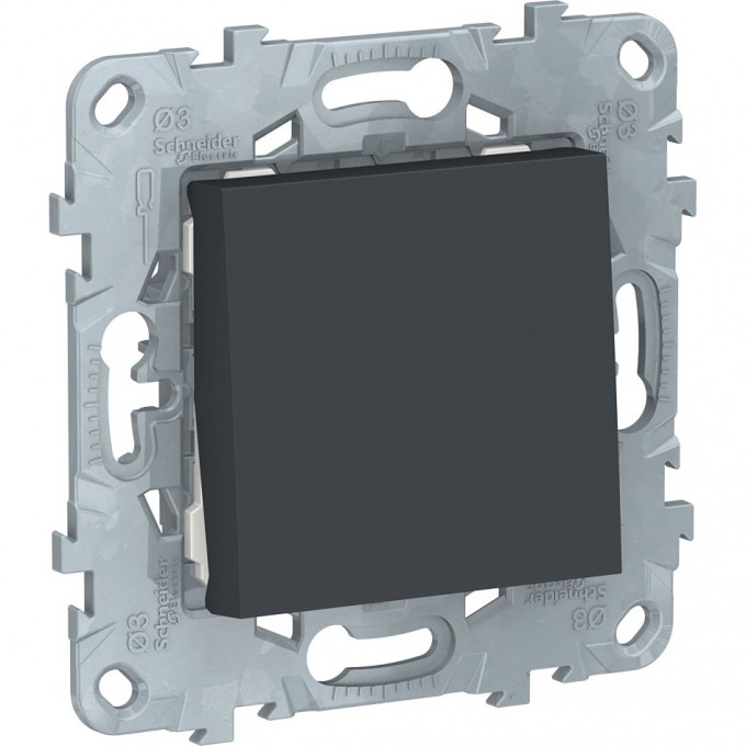 Выключатель 1-клавишный SCHNEIDER ELECTRIC UNICA NEW, кнопочный, сх. 1, 10 A, антрацит NU520654 Выключатель 1-клавишный SCHNEIDER ELECTRIC UNICA NEW, кнопочный, сх. 1, 10 A, антрацит NU520654