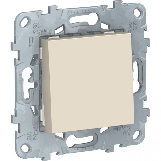 Выключатель 1-клавишный SCHNEIDER ELECTRIC UNICA NEW, кнопочный, сх. 1, 10 A, бежевый NU520644 Выключатель 1-клавишный SCHNEIDER ELECTRIC UNICA NEW, кнопочный, сх. 1, 10 A, бежевый NU520644