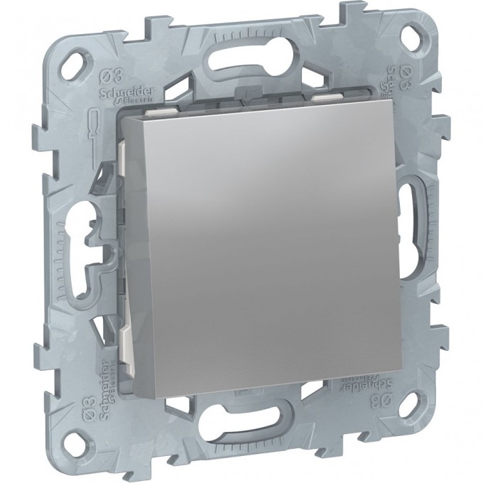 Выключатель 1-клавишный SCHNEIDER ELECTRIC UNICA NEW, сх. 1, 10 AX, 250 В, алюминий NU520130 Выключатель 1-клавишный SCHNEIDER ELECTRIC UNICA NEW, сх. 1, 10 AX, 250 В, алюминий NU520130