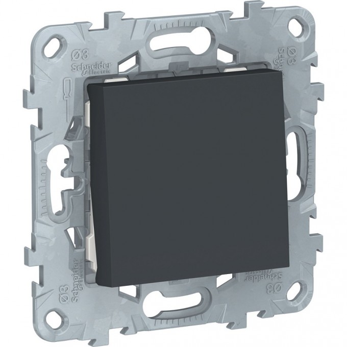 Выключатель 1-клавишный SCHNEIDER ELECTRIC UNICA NEW, сх. 1, 10 AX, 250 В, антрацит NU520154 Выключатель 1-клавишный SCHNEIDER ELECTRIC UNICA NEW, сх. 1, 10 AX, 250 В, антрацит NU520154