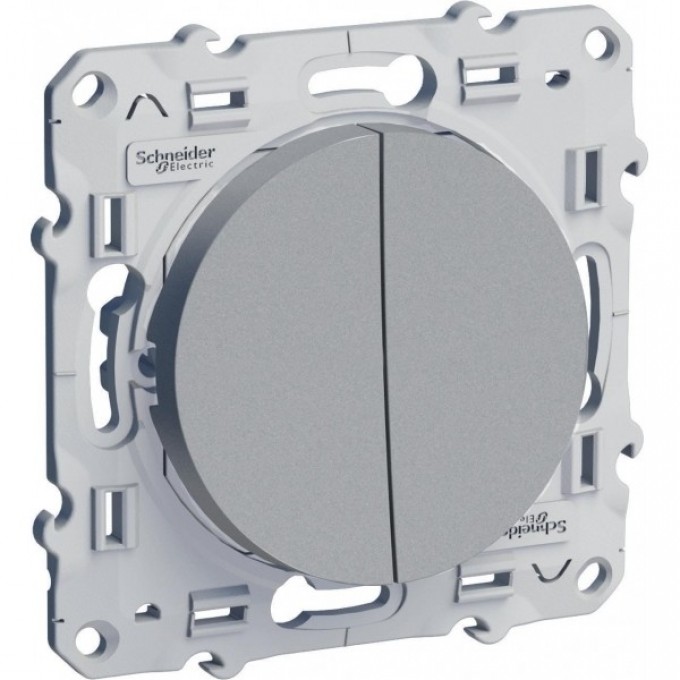 Выключатель 2-клавишный SCHNEIDER ELECTRIC ODACE, 10 АХ, 250 В, сх. 2, АЛЮМИНИЙ S53R211 Выключатель 2-клавишный SCHNEIDER ELECTRIC ODACE, 10 АХ, 250 В, сх. 2, АЛЮМИНИЙ S53R211
