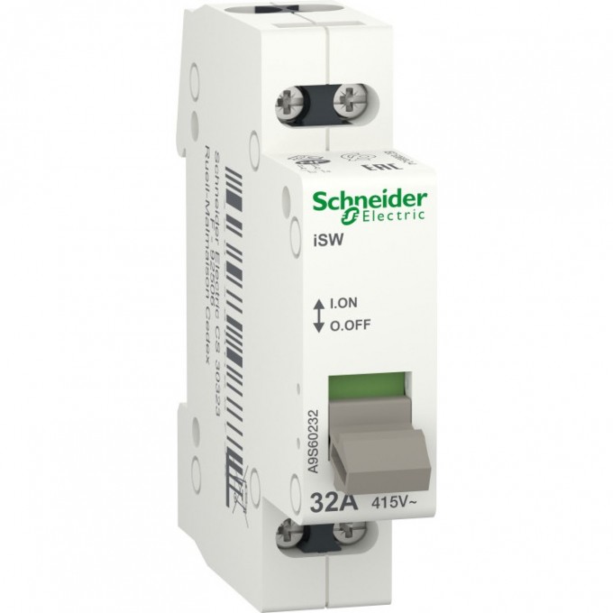 Выключатель нагрузки SCHNEIDER ELECTRIC ACTI 9 iSW 2П 32A A9S60232 Выключатель нагрузки SCHNEIDER ELECTRIC ACTI 9 iSW 2П 32A A9S60232
