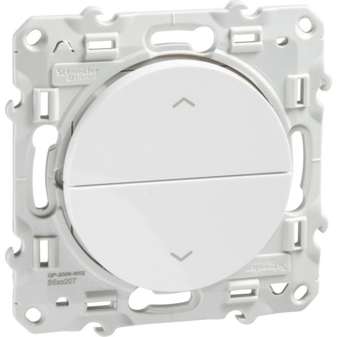 Выключатель SCHNEIDER ELECTRIC ODACE для жалюзи, 2-кнопочный, 3-позиционный, 6 А, сх. 1а, БЕЛЫЙ S52R207 Выключатель SCHNEIDER ELECTRIC ODACE для жалюзи, 2-кнопочный, 3-позиционный, 6 А, сх. 1а, БЕЛЫЙ S52R207