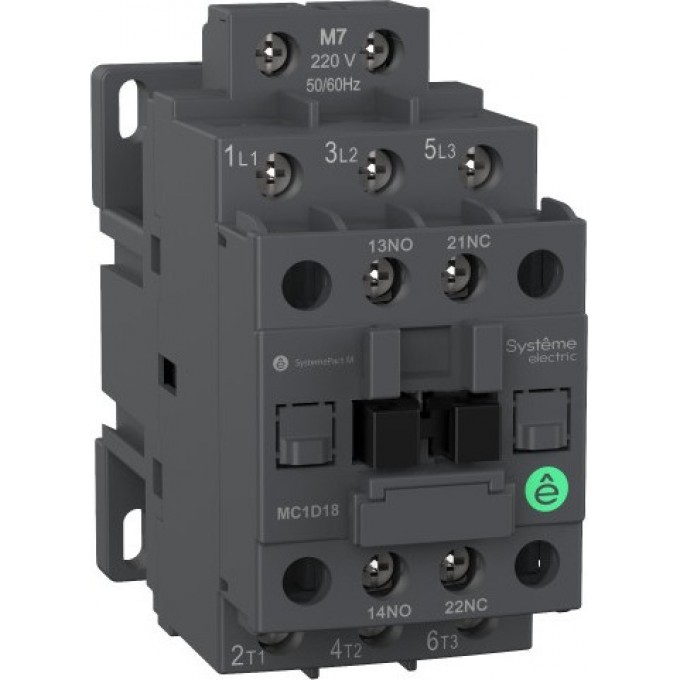 Контактор SCHNEIDER ELECTRIC SYSTEMEPACT M MC1D 3п 25А кат. 220В AC 1НО+1НЗ MC1D25M7 Контактор SCHNEIDER ELECTRIC SYSTEMEPACT M MC1D 3п 25А кат. 220В AC 1НО+1НЗ MC1D25M7