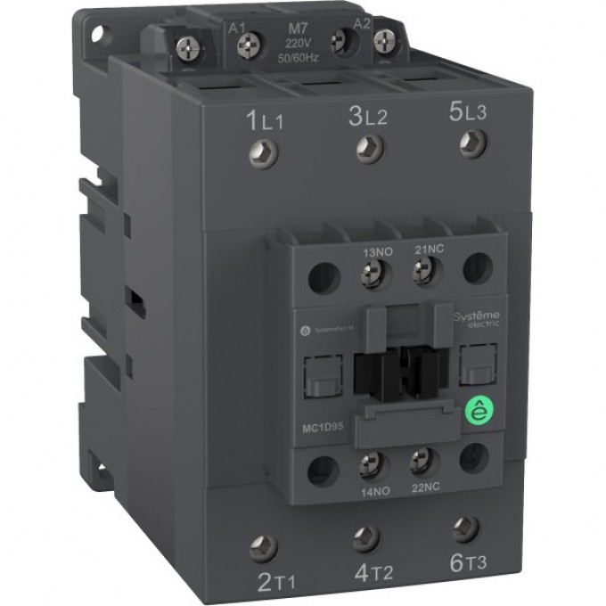 Контактор SCHNEIDER ELECTRIC SYSTEMEPACT M MC1D 3п 95А кат. 220В AC 1НО+1НЗ MC1D95M7 Контактор SCHNEIDER ELECTRIC SYSTEMEPACT M MC1D 3п 95А кат. 220В AC 1НО+1НЗ MC1D95M7