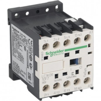 Контактор SCHNEIDER ELECTRIC TESYS K 3P,6 А,НО,110V 50/60 ГЦ, винтовой зажим