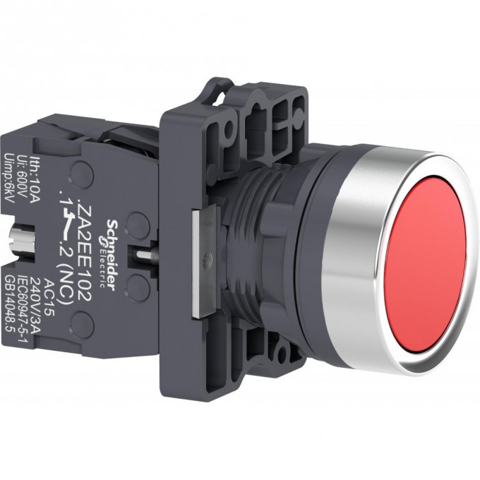 Кнопка SCHNEIDER ELECTRIC HARMONY EASY XA2 с пружинным возвратом, красная, 1НЗ XA2EA42 Кнопка SCHNEIDER ELECTRIC HARMONY EASY XA2 с пружинным возвратом, красная, 1НЗ XA2EA42