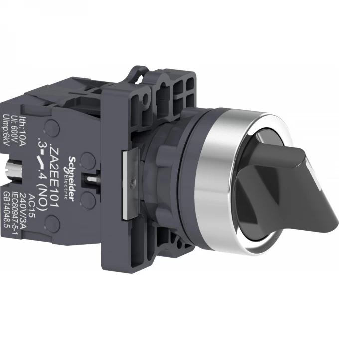 Переключатель в сборе SCHNEIDER ELECTRIC HARMONY EASY XA2, короткая ручка, 3 позиции с фиксацией, 2НО XA2ED33