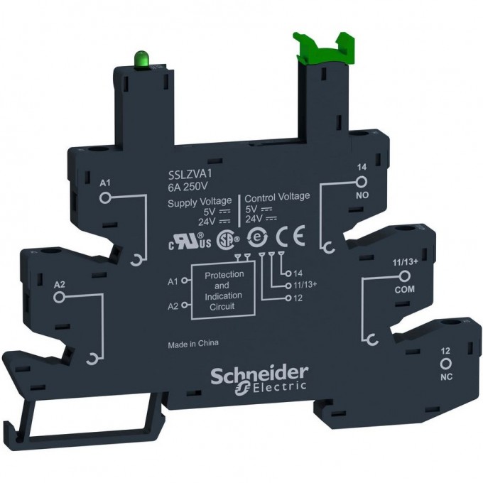 Розетка SCHNEIDER ELECTRIC ZELIO для реле, пружинные зажимы, = 5-24 В SSLZRA1 Розетка SCHNEIDER ELECTRIC ZELIO для реле, пружинные зажимы, = 5-24 В SSLZRA1