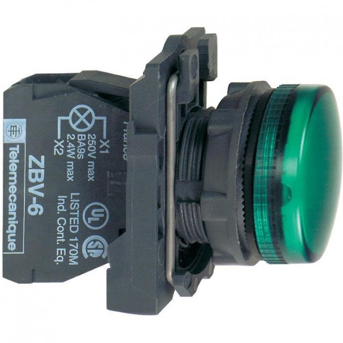 Сигнальная лампа SCHNEIDER ELECTRIC HARMONY XB5 22ММ 24В зеленая XB5AVB3 Сигнальная лампа SCHNEIDER ELECTRIC HARMONY XB5 22ММ 24В зеленая XB5AVB3