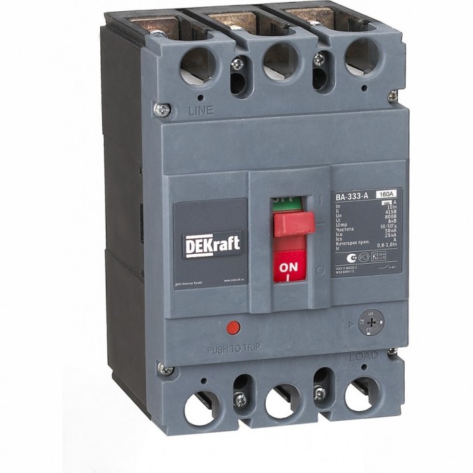 Силовой автоматический выключатель SCHNEIDER ELECTRIC DEKRAFT 3P 160А c Ir=128А-160А 50кА ВА-333 21136DEK Силовой автоматический выключатель SCHNEIDER ELECTRIC DEKRAFT 3P 160А c Ir=128А-160А 50кА ВА-333 21136DEK