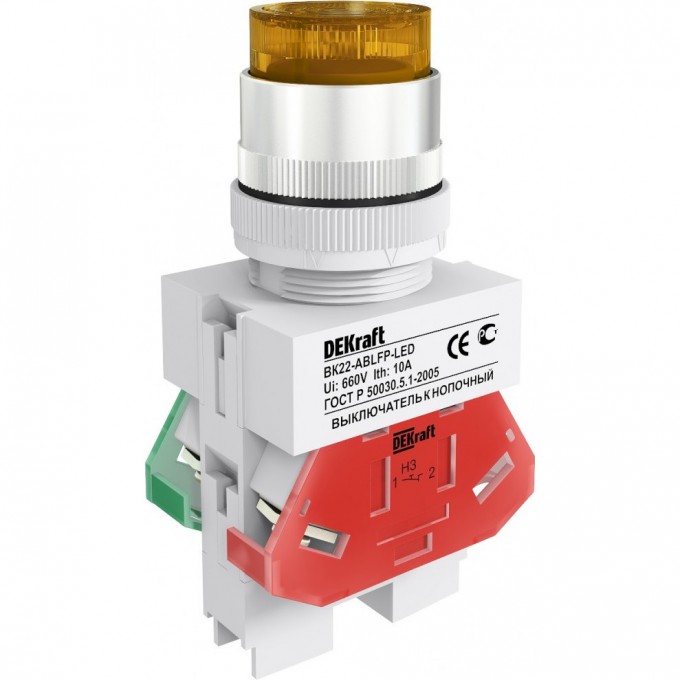 Выключатель кнопочный SCHNEIDER ELECTRIC DEKRAFT ABLFP ?22 мм Цвет:ЖЕЛТЫЙ LED 220В ВK-22 25028DEK Выключатель кнопочный SCHNEIDER ELECTRIC DEKRAFT ABLFP ?22 мм Цвет:ЖЕЛТЫЙ LED 220В ВK-22 25028DEK