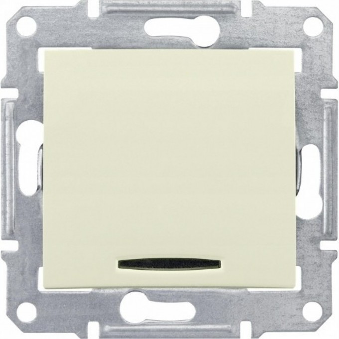 Переключатель 1-клавишный SCHNEIDER ELECTRIC SEDNA с синей подсветкой, сх.6а, 10А, 250В, бежевый SDN1500147 Переключатель 1-клавишный SCHNEIDER ELECTRIC SEDNA с синей подсветкой, сх.6а, 10А, 250В, бежевый SDN1500147