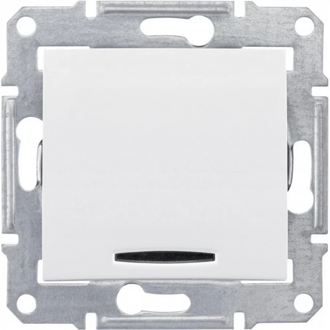 Переключатель 1-клавишный SCHNEIDER ELECTRIC SEDNA с синей подсветкой, сх.6а, 10А, 250В, белый SDN1500121 Переключатель 1-клавишный SCHNEIDER ELECTRIC SEDNA с синей подсветкой, сх.6а, 10А, 250В, белый SDN1500121