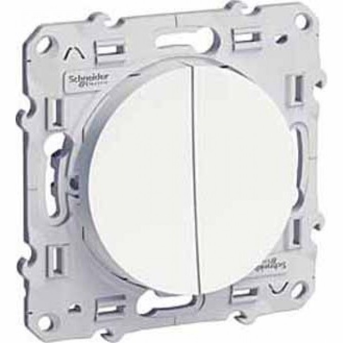 Переключатель 2-клавишный SCHNEIDER ELECTRIC ODACE, 10 АХ, 250 В, сх. 6+6, белый S52R213 Переключатель 2-клавишный SCHNEIDER ELECTRIC ODACE, 10 АХ, 250 В, сх. 6+6, белый S52R213