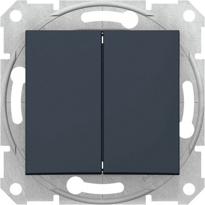 Переключатель 2-клавишный SCHNEIDER ELECTRIC SEDNA, сх.6+6, 10А, 250В, графит SDN0600170 Переключатель 2-клавишный SCHNEIDER ELECTRIC SEDNA, сх.6+6, 10А, 250В, графит SDN0600170